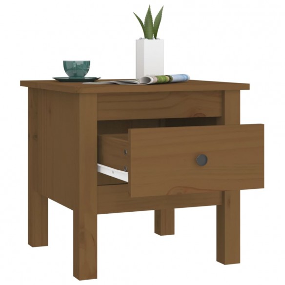 Tables d'appoint 2pcs Marron miel 40x40x39cm Bois massif de pin Tables d'appoint 2pcs Marron miel 40x40x39cm Bois massif de pin