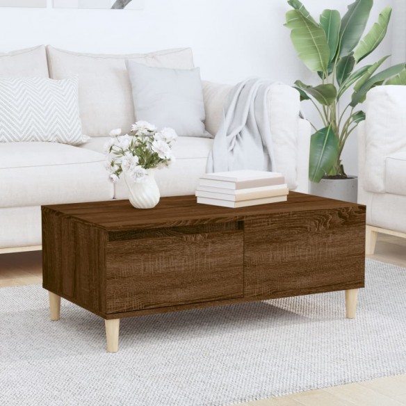 Table basse Chêne marron 90x50x36,5 cm 