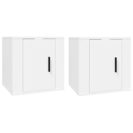 Meubles TV muraux 2 pcs Blanc 40x34,5x40 cm 2