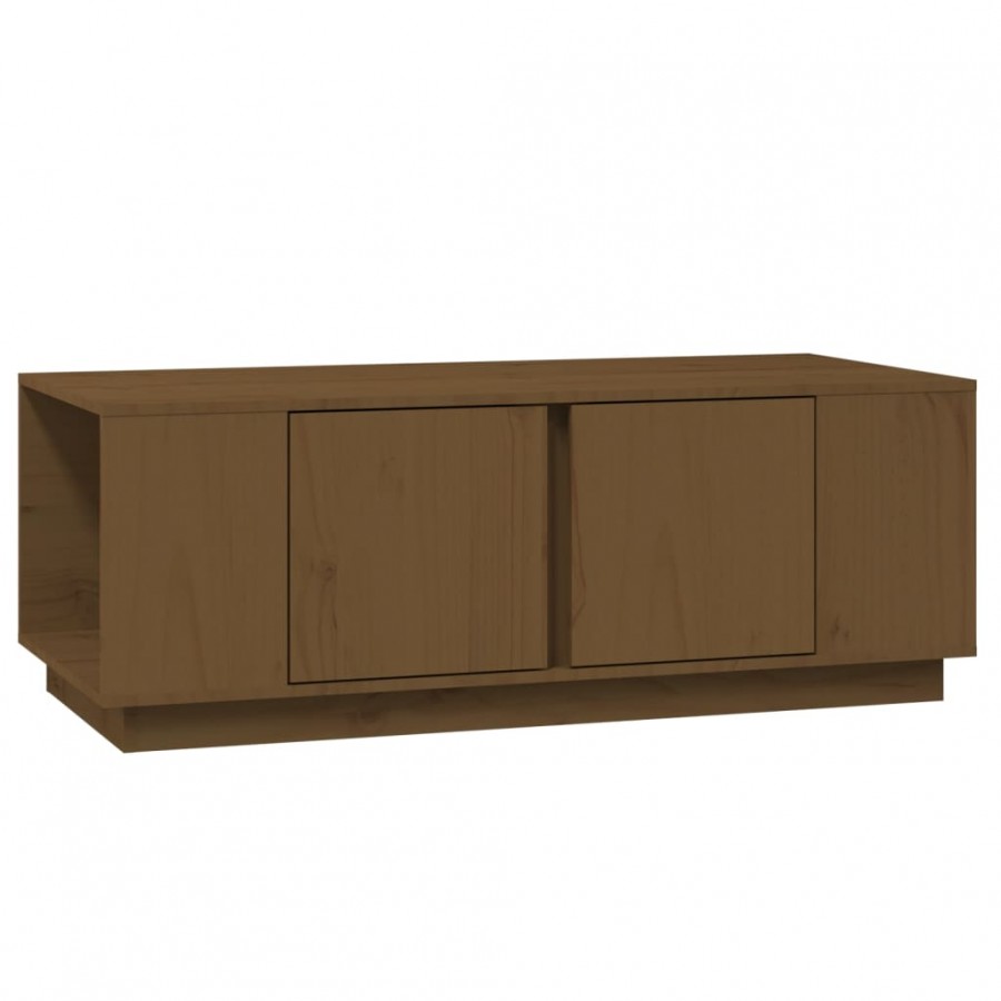 Table basse Marron miel 110x50x40 cm Bois massif de pin