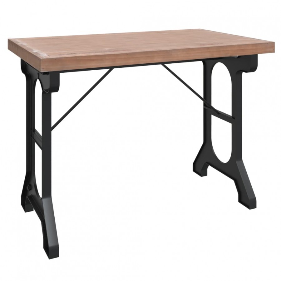 Table à dîner 110x65x82 cm Bois de sapin massif et fer