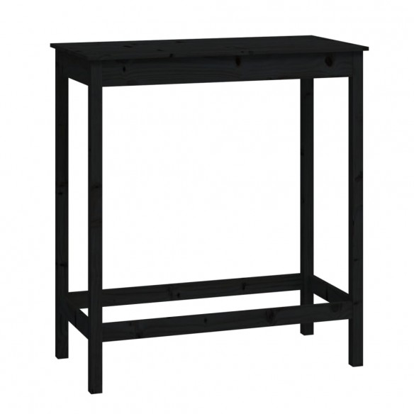 Table de bar Noir 100x50x110 cm Bois massif de pin Table de bar Noir 100x50x110 cm Bois massif de pin