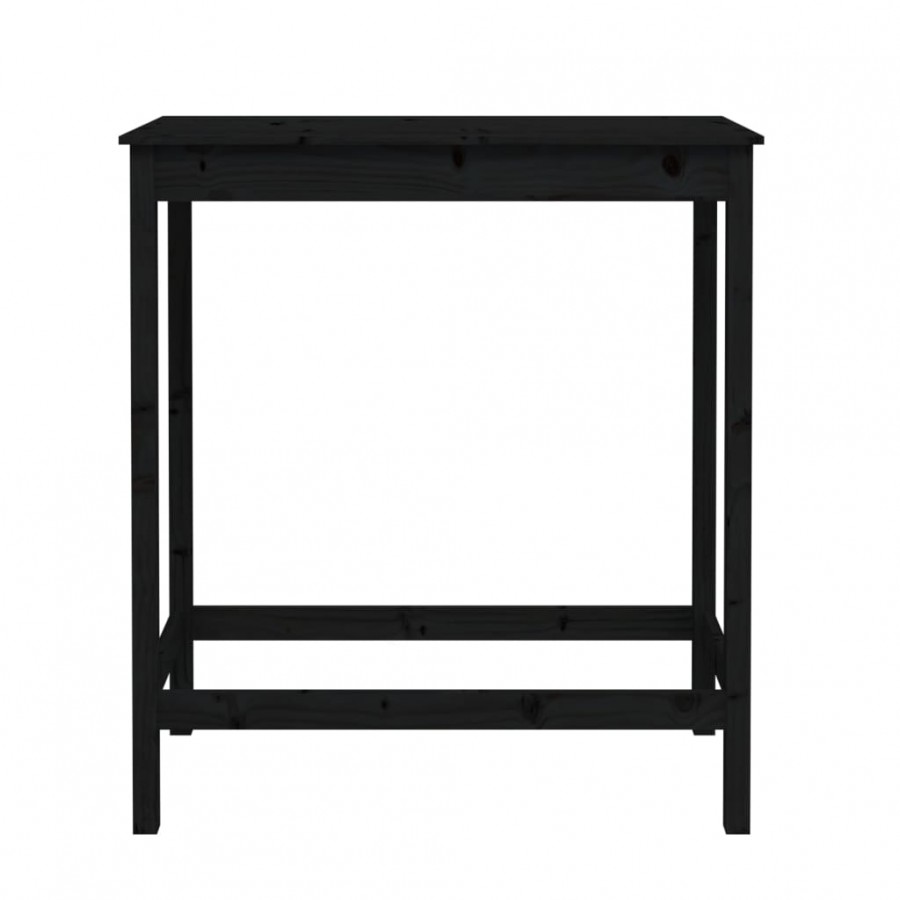 Table de bar Noir 100x50x110 cm Bois massif de pin