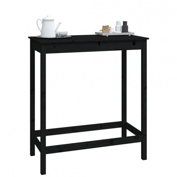 Table de bar Noir 100x50x110 cm Bois massif de pin Table de bar Noir 100x50x110 cm Bois massif de pin