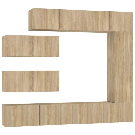 Ensemble de meubles TV 7 pcs Chêne sonoma  2