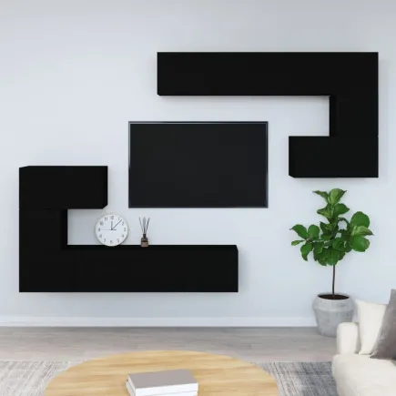 Meuble TV mural Noir