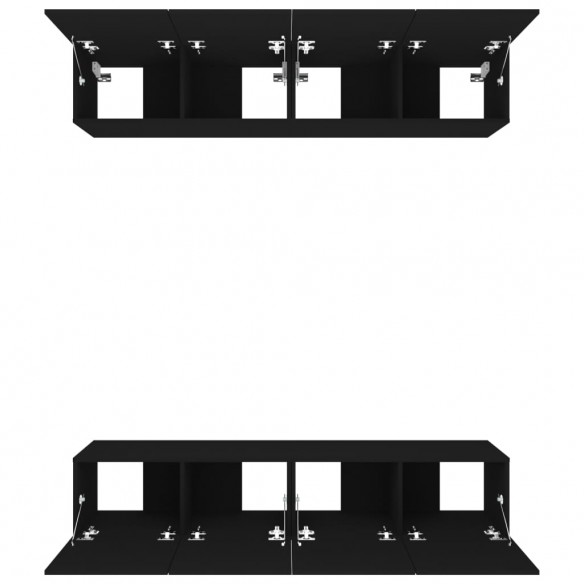 Meubles TV 4 pcs Noir 80x30x30 cm 
