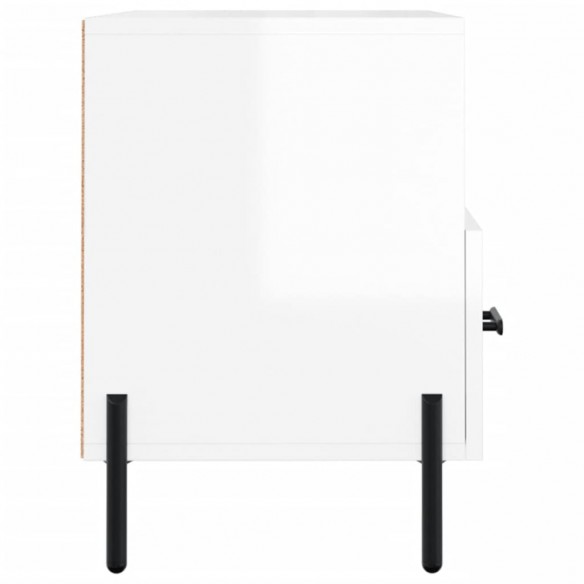 Meuble TV Blanc brillant 80x36x50 cm 