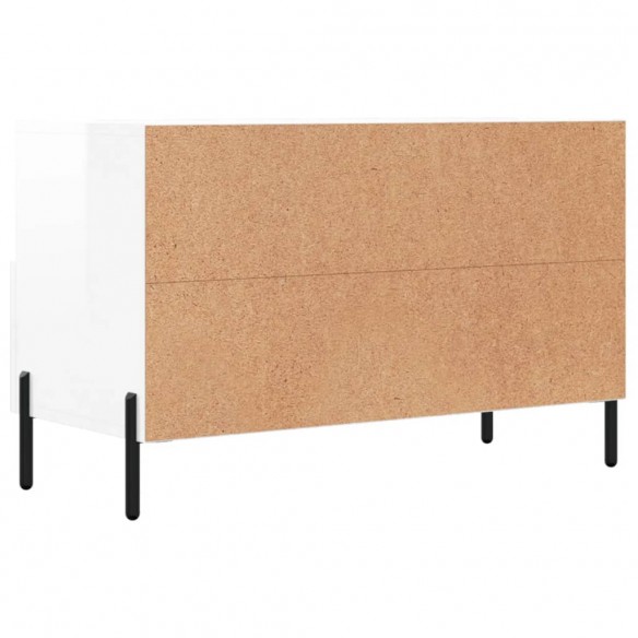 Meuble TV Blanc brillant 80x36x50 cm 