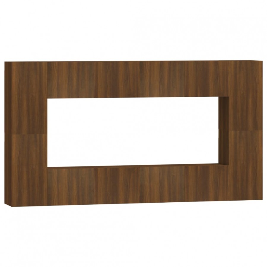 Ensemble de meubles TV 8 pcs Chêne marron 