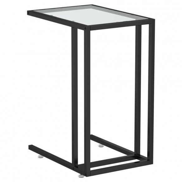 Table d'appoint ordinateur Transparent 50x35x65 cm Verre trempé Table d'appoint ordinateur Transparent 50x35x65 cm Verre trempé