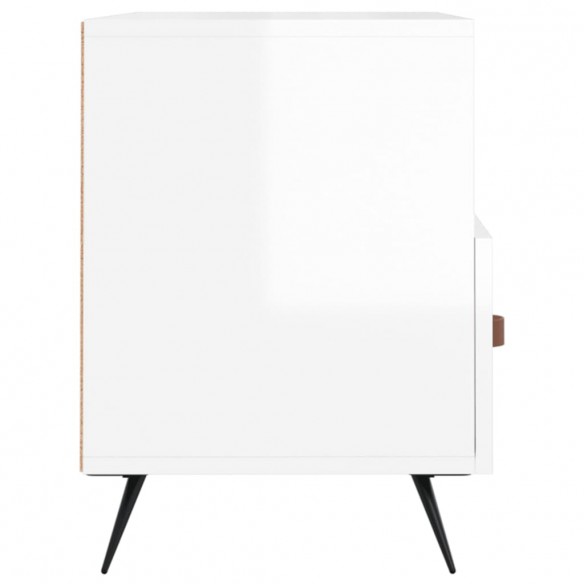 Meuble TV Blanc brillant 80x36x50 cm 
