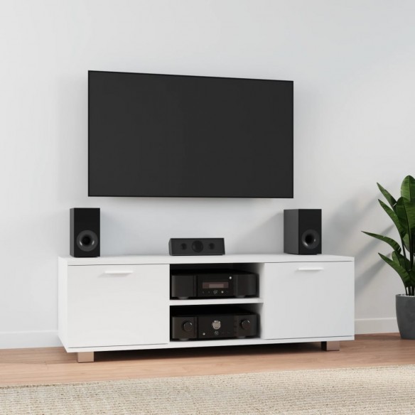 Meuble TV Blanc 120x40,5x35 cm 