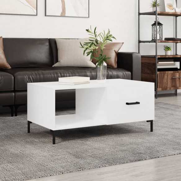 Table basse Blanc brillant 90x50x40 cm 