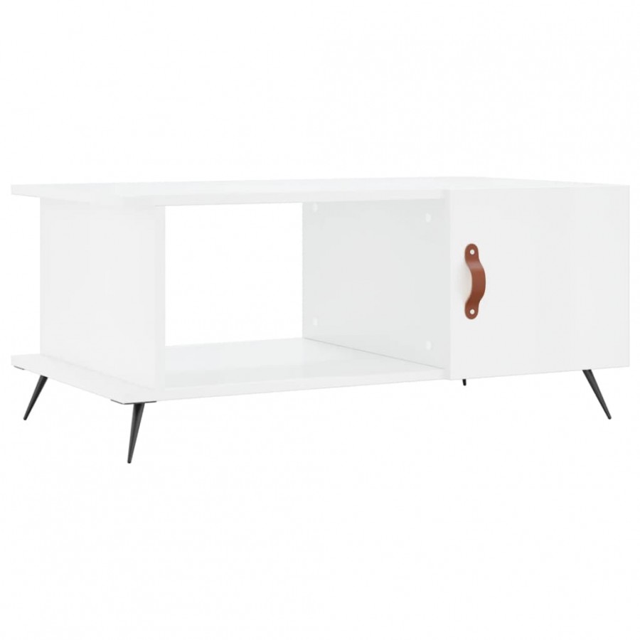 Table basse Blanc brillant 90x50x40 cm 