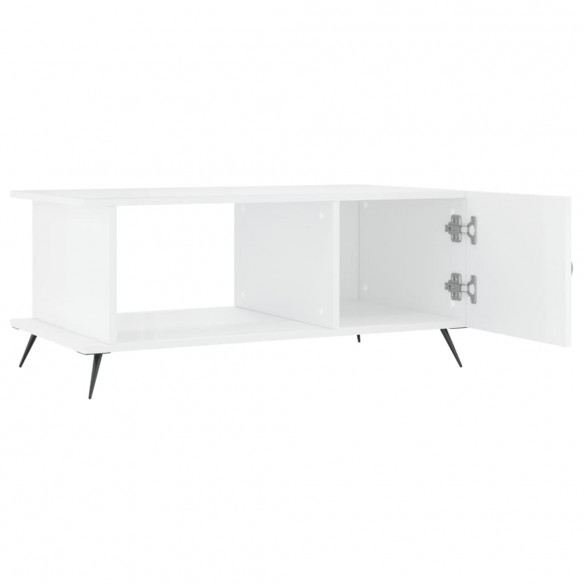Table basse Blanc brillant 90x50x40 cm 