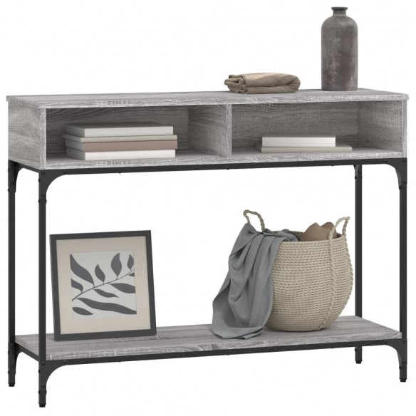 Table console sonoma gris 100x30,5x75 cm bois d'ingénierie Table console sonoma gris 100x30,5x75 cm bois d'ingénierie