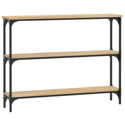 Table console chêne sonoma 100x22,5x75 cm bois d'ingénierie 2