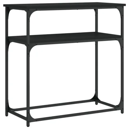 Table console noir 75x35,5x75 cm bois d'ingénierie 2