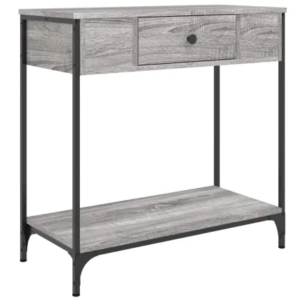 Table console sonoma gris 75x34,5x75 cm bois d'ingénierie 2