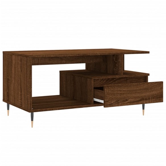 Table basse Chêne marron 90x49x45 cm 