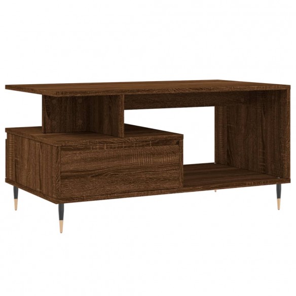Table basse Chêne marron 90x49x45 cm 