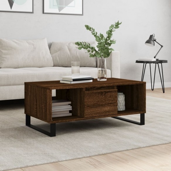 Table basse Chêne marron 90x50x36,5 cm 