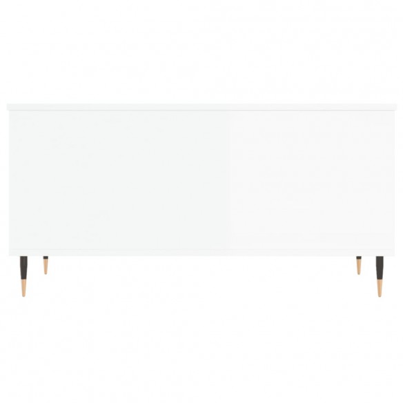 Table basse Blanc brillant 90x44,5x45 cm 