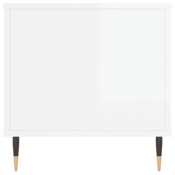 Table basse Blanc brillant 90x44,5x45 cm 