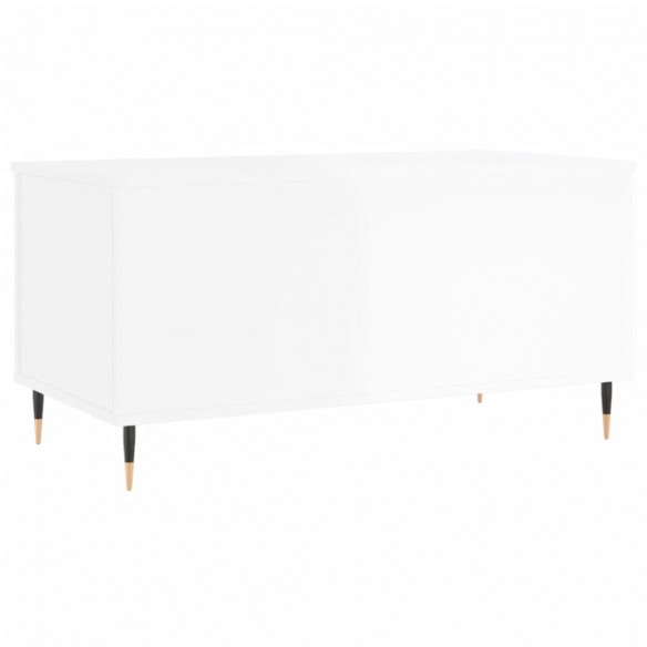 Table basse Blanc brillant 90x44,5x45 cm 