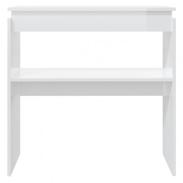 Table console Blanc brillant 80x30x80 cm Aggloméré Table console Blanc brillant 80x30x80 cm Aggloméré