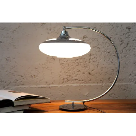 lampe de 45cm en arc chromé