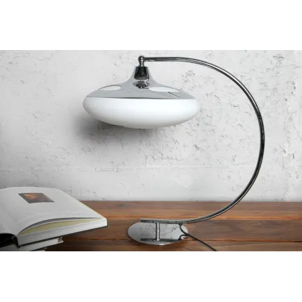 lampe de 45cm en arc chromé 2