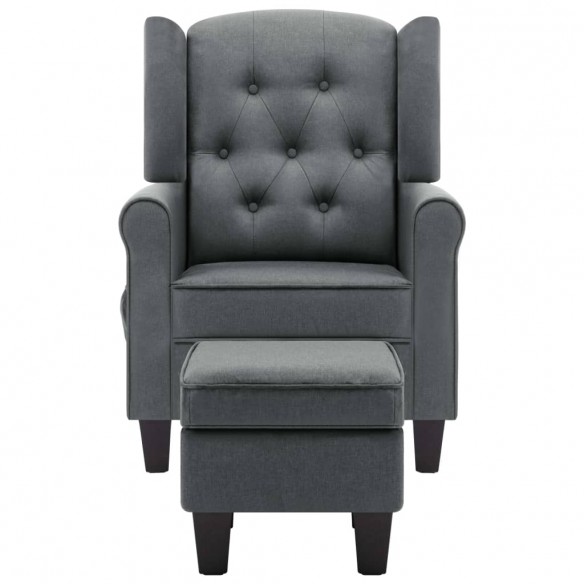 Fauteuil de massage avec repose-pied Gris clair Tissu Fauteuil de massage avec repose-pied Gris clair Tissu