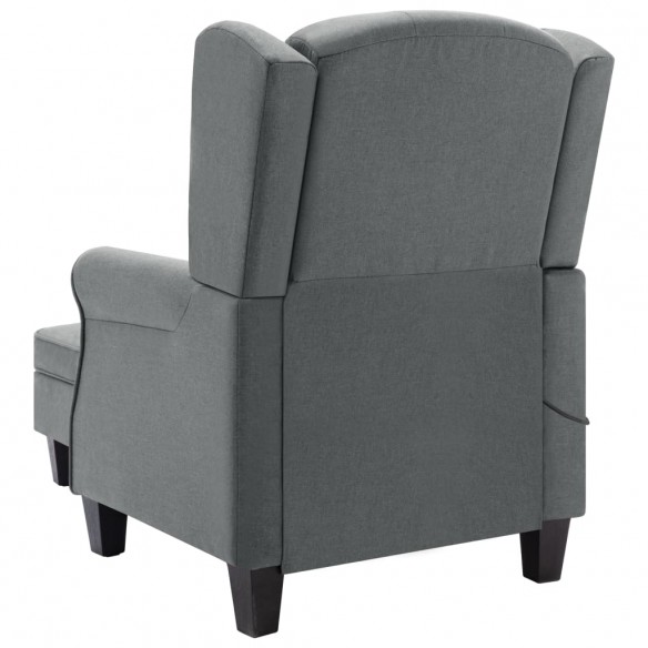 Fauteuil de massage avec repose-pied Gris clair Tissu Fauteuil de massage avec repose-pied Gris clair Tissu