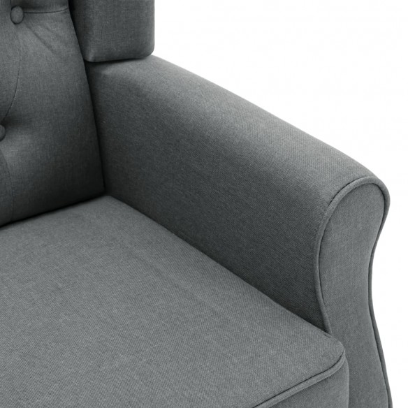 Fauteuil de massage avec repose-pied Gris clair Tissu Fauteuil de massage avec repose-pied Gris clair Tissu