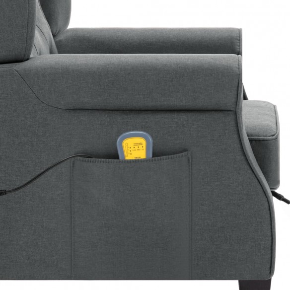 Fauteuil de massage avec repose-pied Gris clair Tissu Fauteuil de massage avec repose-pied Gris clair Tissu