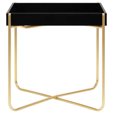 Table d'appoint Noir et doré 38x38x38,5 cm MDF 2