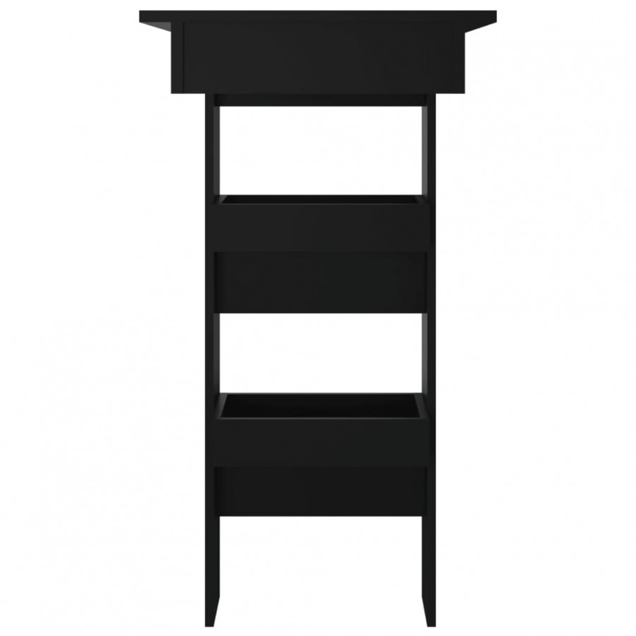 Table de bar murale Noir 102x45x103,5 cm