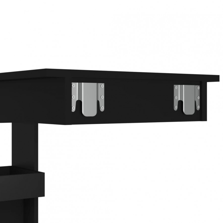 Table de bar murale Noir 102x45x103,5 cm