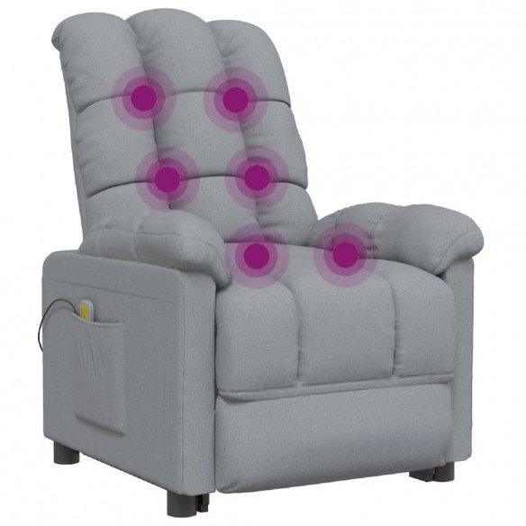 Fauteuil de massage Gris clair Tissu Fauteuil de massage Gris clair Tissu