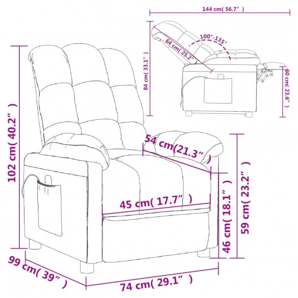 Fauteuil de massage Gris clair Tissu Fauteuil de massage Gris clair Tissu