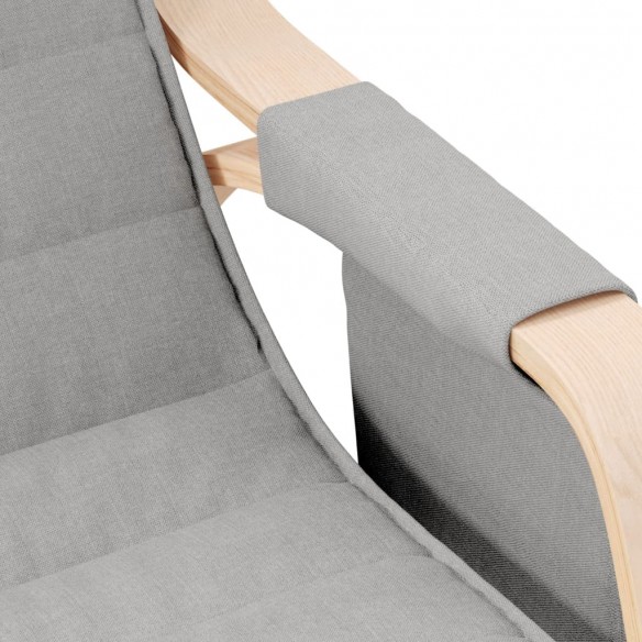 Chaise à bascule Gris clair Tissu Chaise à bascule Gris clair Tissu