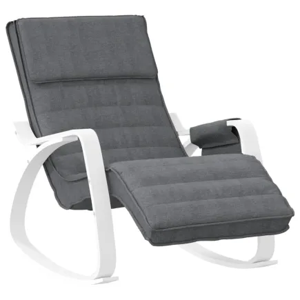 Chaise à bascule Gris foncé Tissu 2