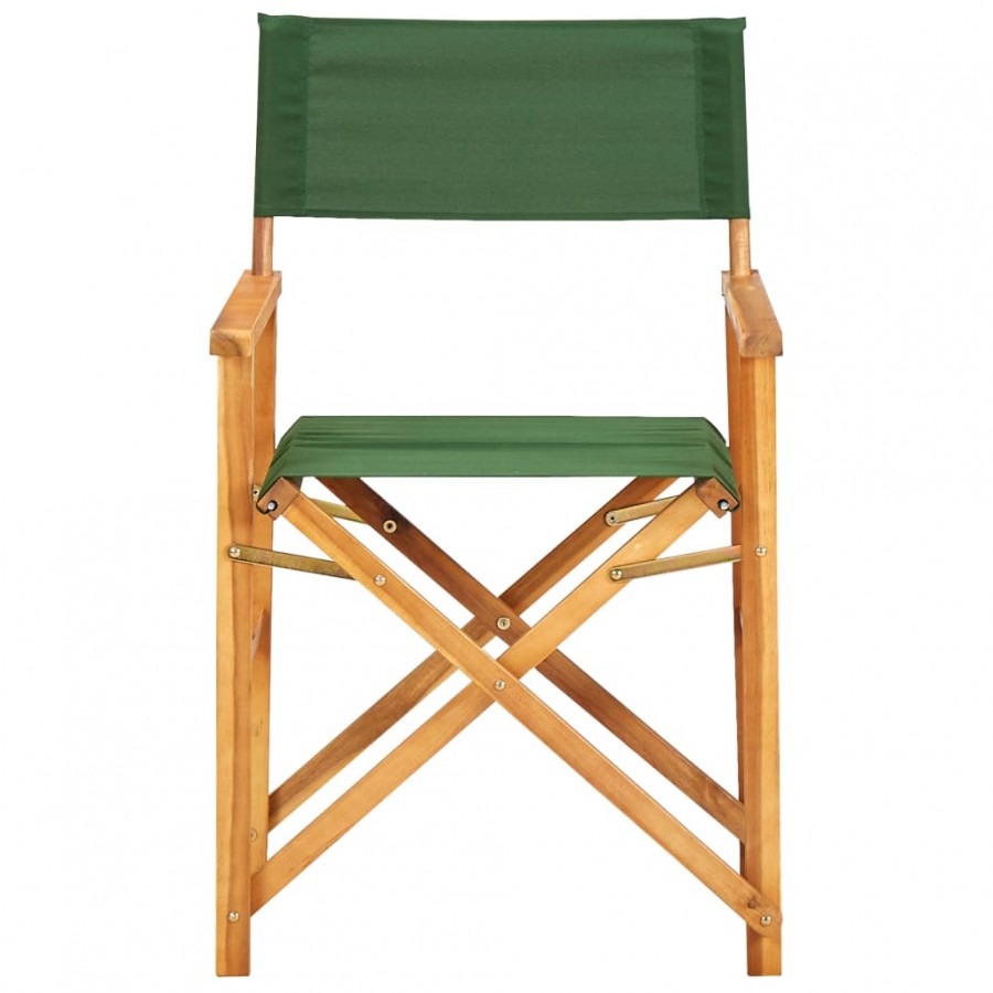 Chaise de metteur en scène Bois massif d'acacia Vert