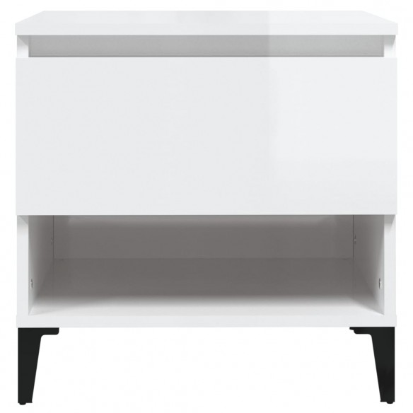 Table d'appoint Blanc brillant 50x46x50 cm  Table d'appoint Blanc brillant 50x46x50 cm