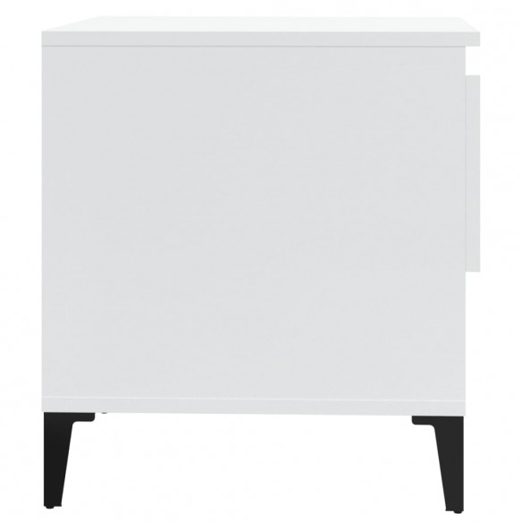 Table d'appoint Blanc brillant 50x46x50 cm  Table d'appoint Blanc brillant 50x46x50 cm