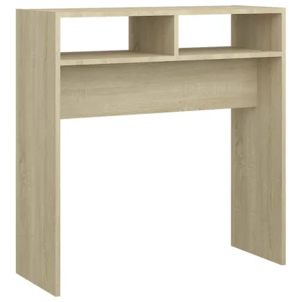 Table console Chêne sonoma 78x30x80 cm Aggloméré 2