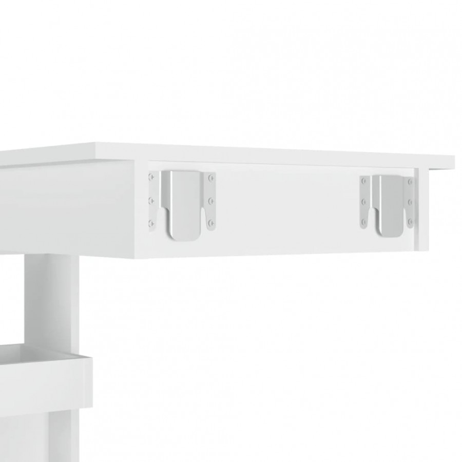 Table de bar murale Blanc 102x45x103,5 cm