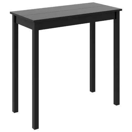 Table de bar MDF noir 115x55x107 cm 2